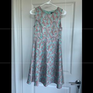Soft Pastel Paisley Silk Dress